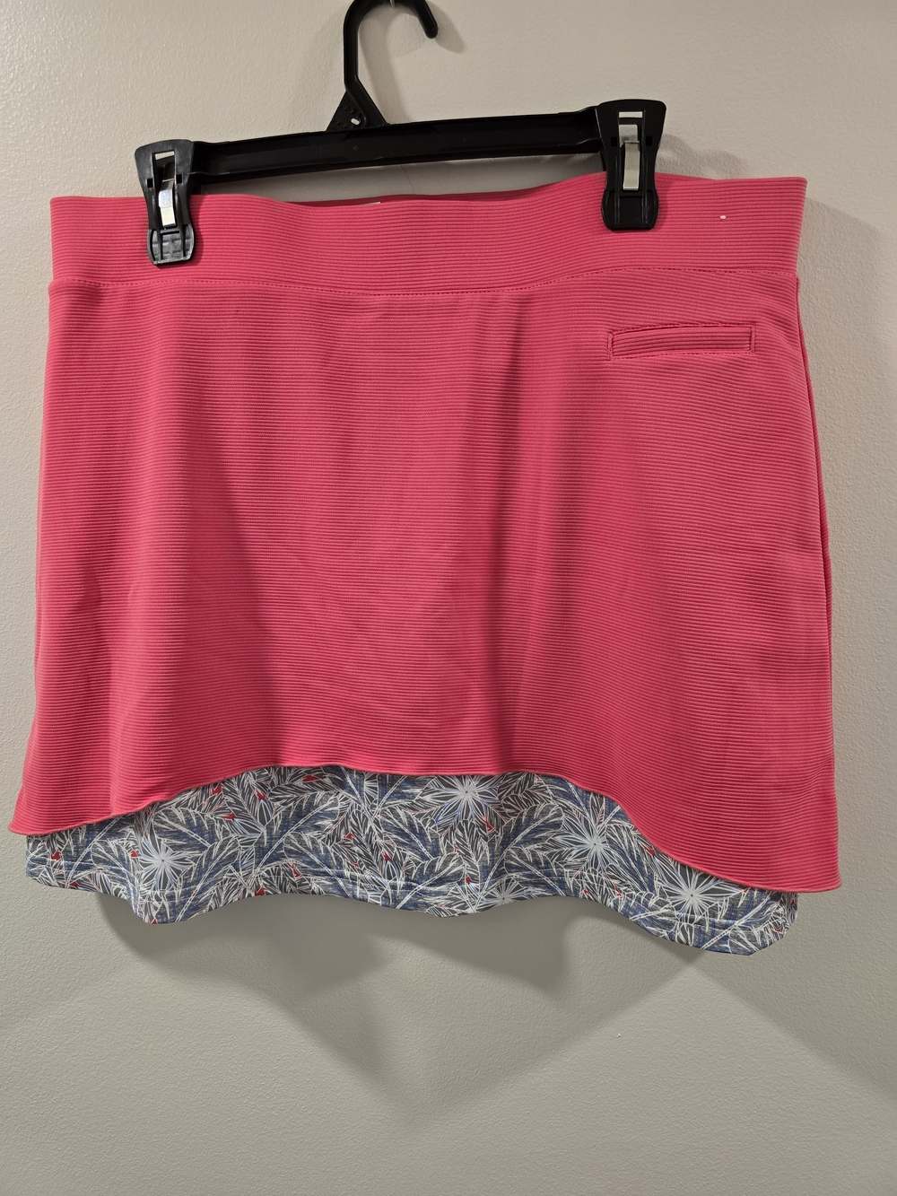 Pebble Beach Pink Golf Skort with Printed Undershort